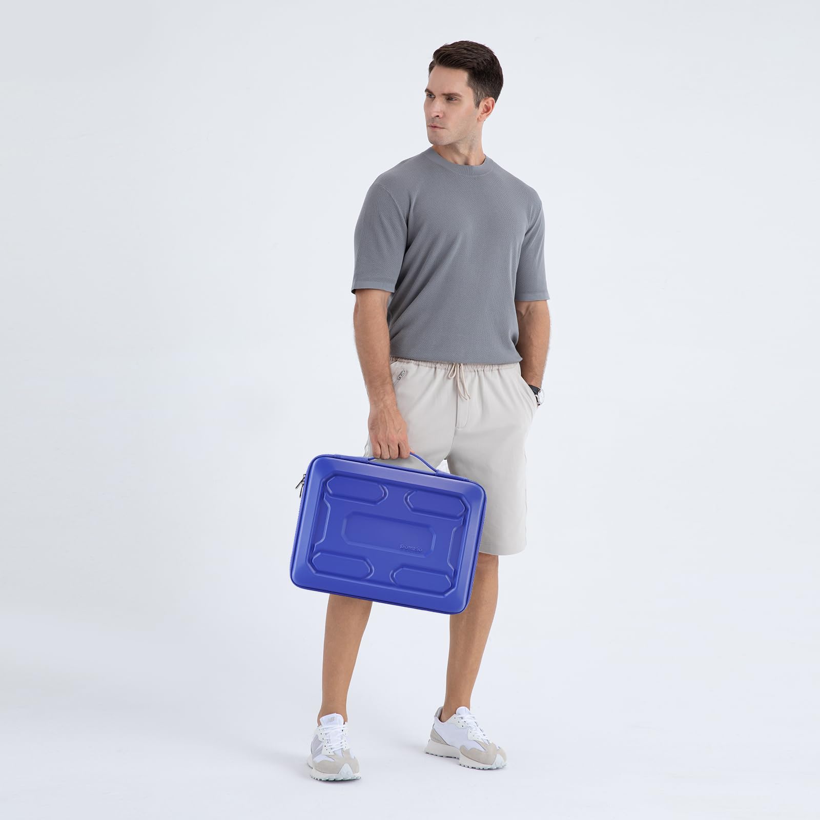 Domiso Housse PC 17 Pouces EVA Bleu Royal Antichoc