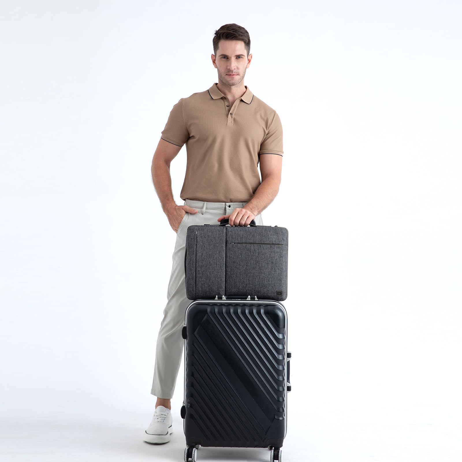 DOMISO Housse ordinateur portable 14 pouces gris imperméable