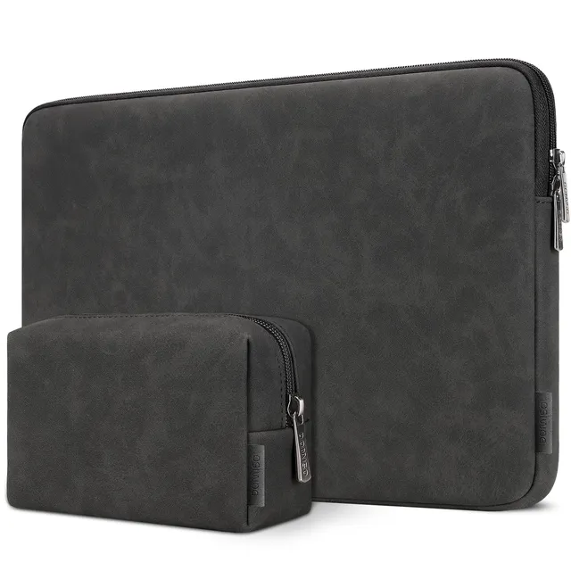 Domiso 14" housse 14" noir pochette accessoires