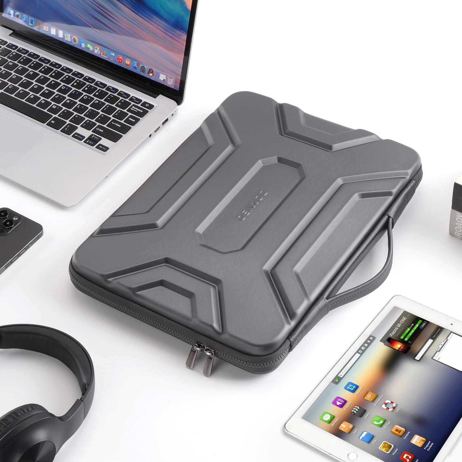 DOMISO EVA 15,6 pouces housse PC portable gris foncé rigide