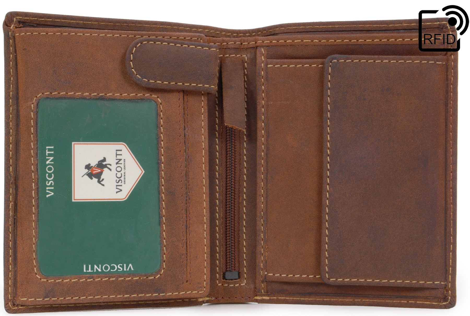 Visconti 709 Rifle portefeuille cuir homme tanné RFID