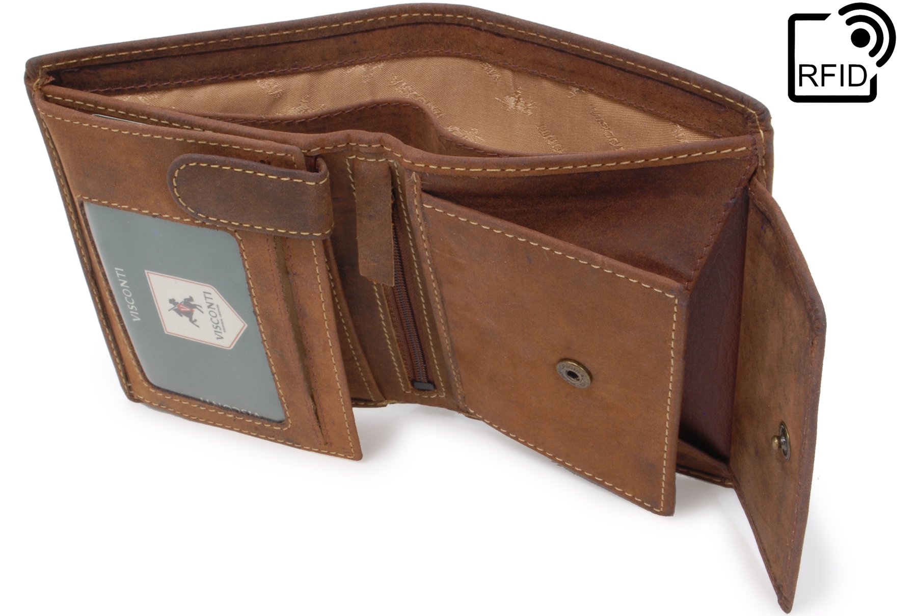 Visconti 709 Rifle portefeuille cuir homme tanné RFID