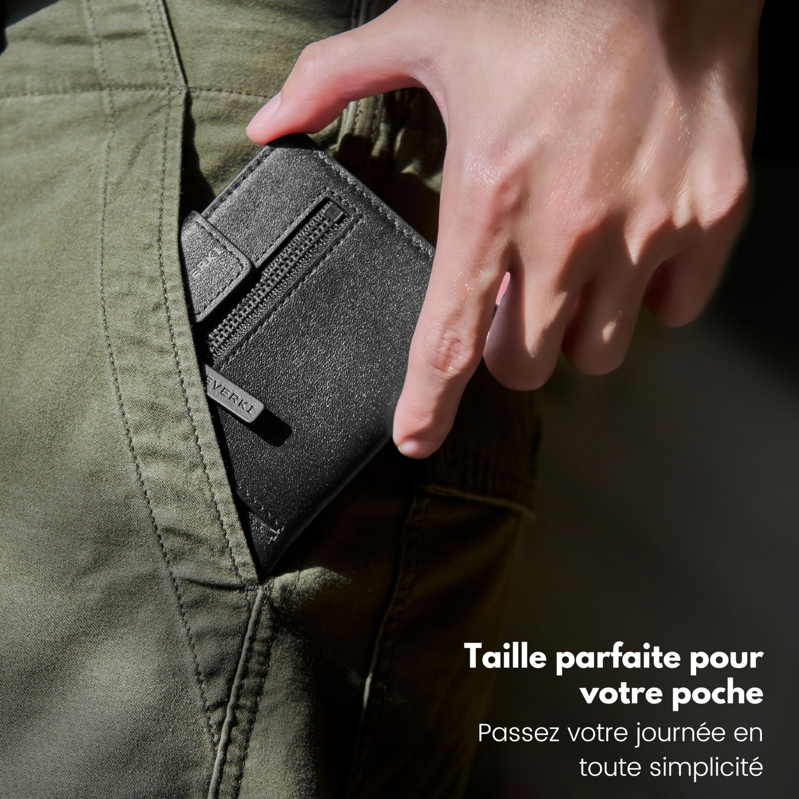 Everki portefeuille homme bifold noir anti-RFID mince