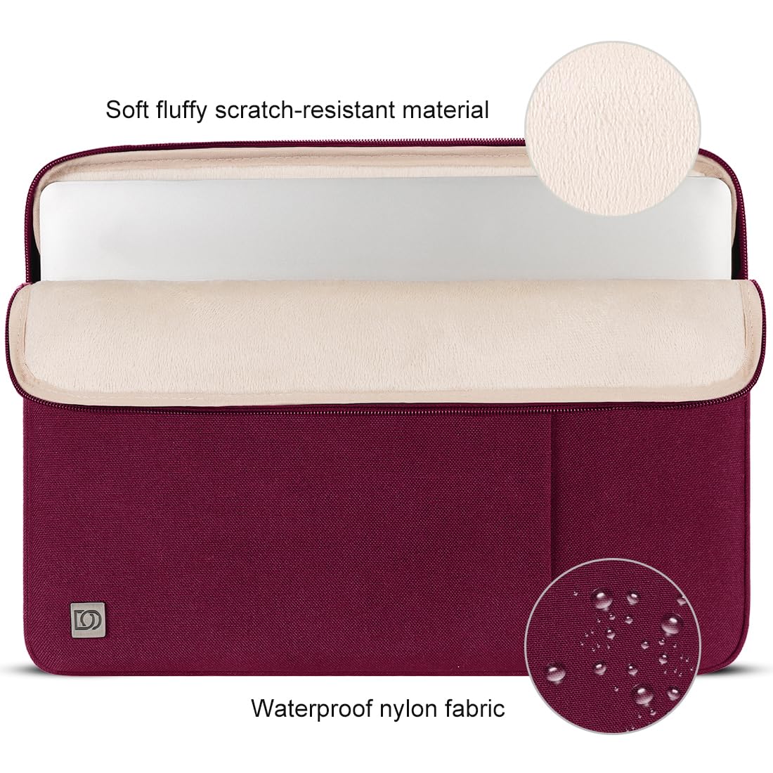 Domiso housse PC 17,3 pouces fuchsia imperméable
