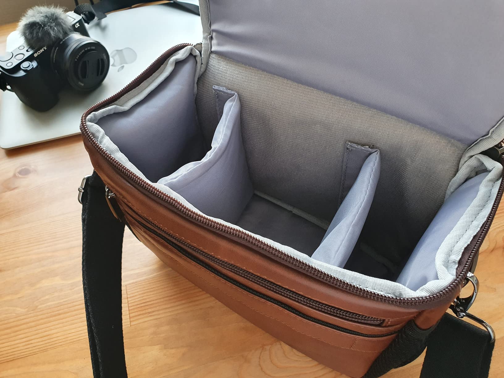 Domiso sac bandoulière photo reflex vin compact