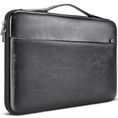 Domiso 17,3 pouces housse ordinateur noir cuir PU antichoc
