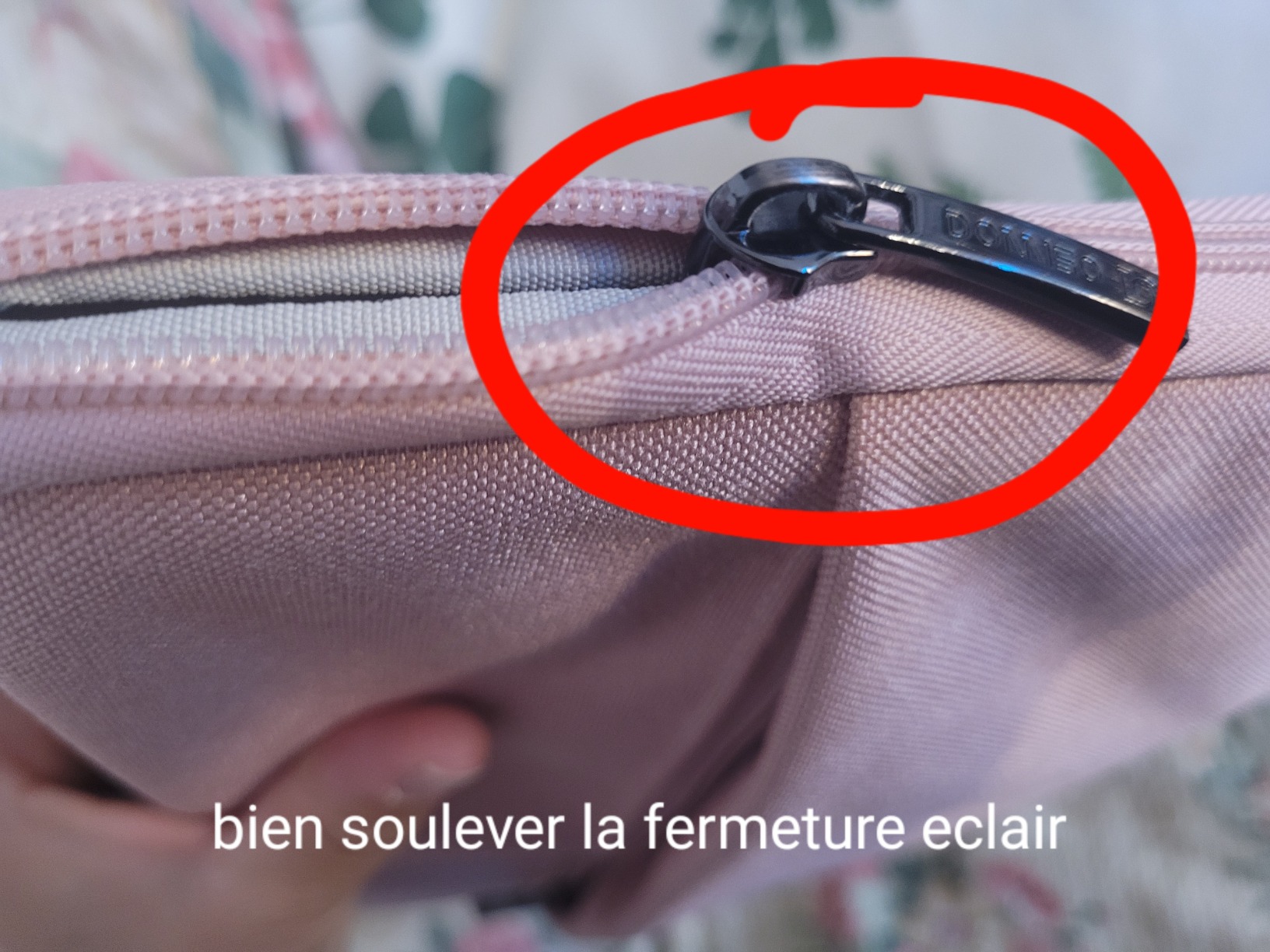 DOMISO Housse ordinateur portable 14 pouces rose avec pochette