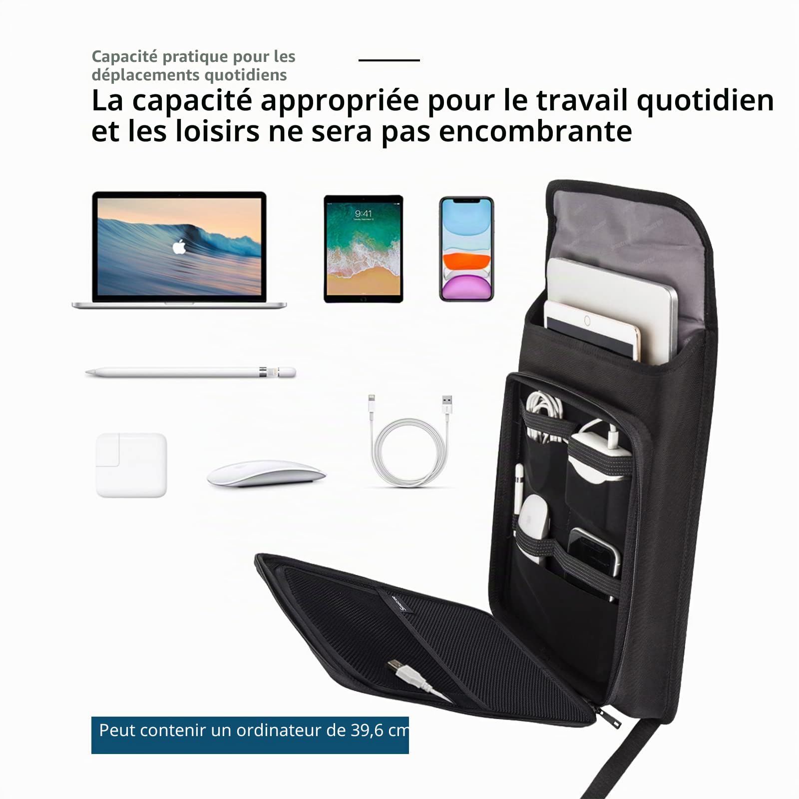 Smatree A600 sac à dos PC 15,6" noir coque rigide business