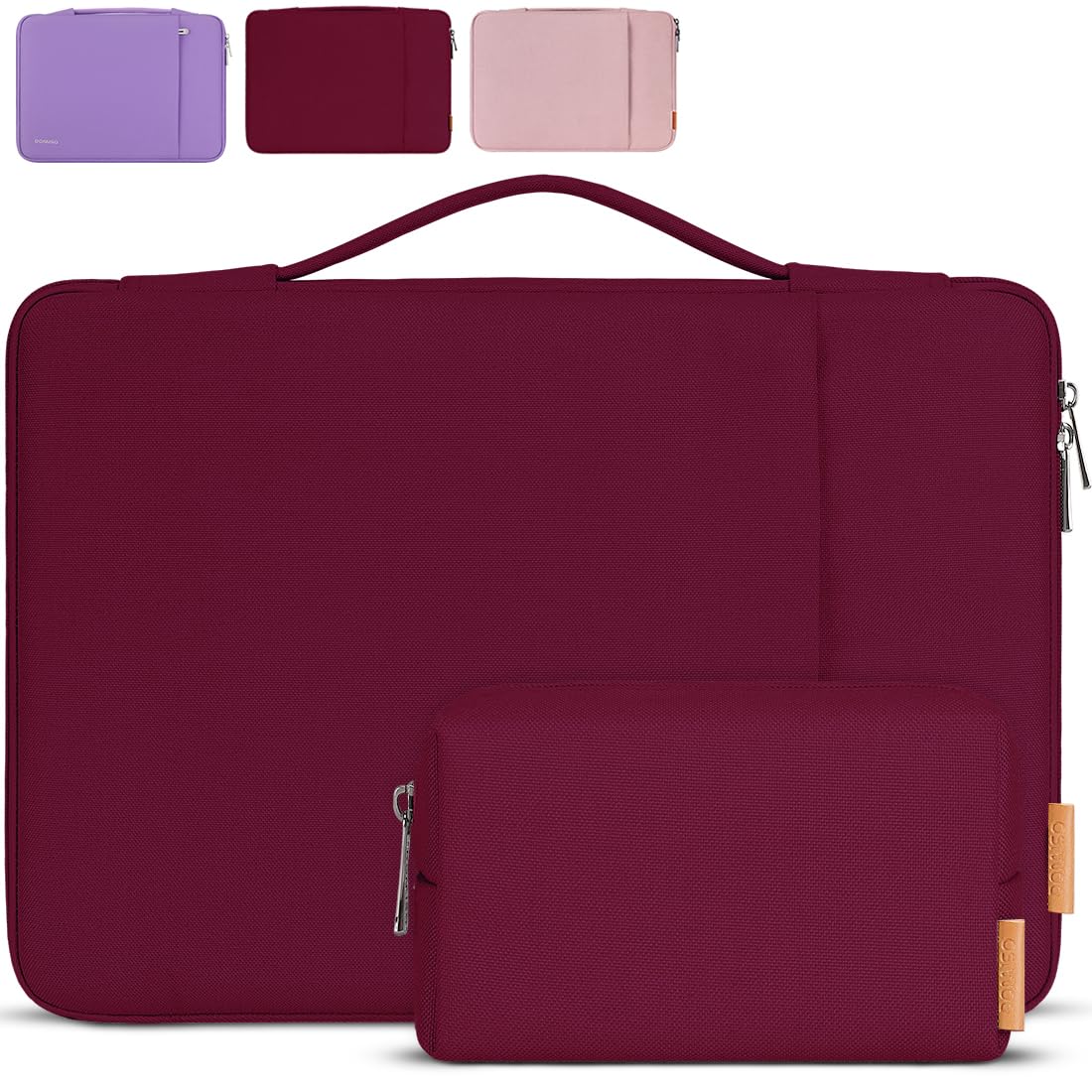 Domiso housse ordinateur portable 17,3 pouces vin antichoc