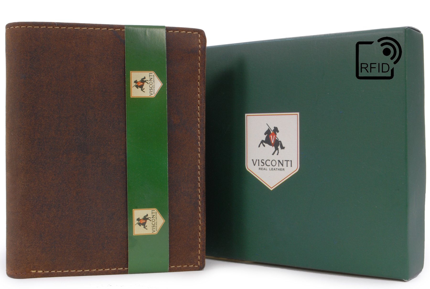 Visconti 709 Rifle portefeuille cuir homme tanné RFID