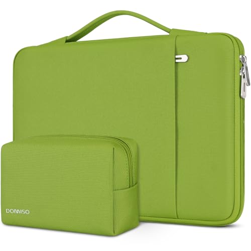 DOMISO housse ordinateur portable 17,3 pouces vert herbe antichoc