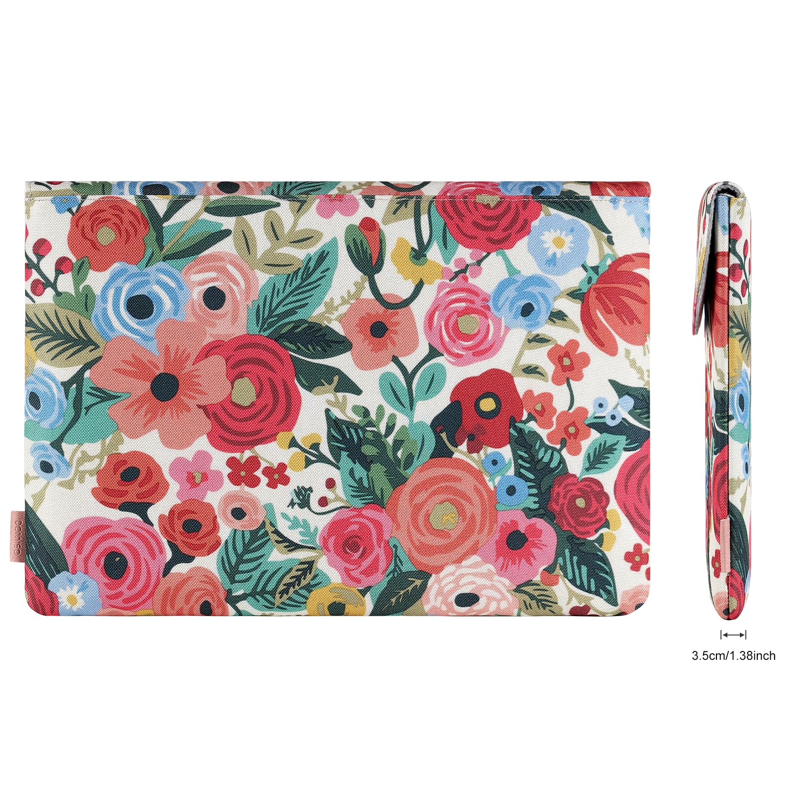 DOMISO 14 Pouces Housse PC Portable Fleurs Fine Étanche