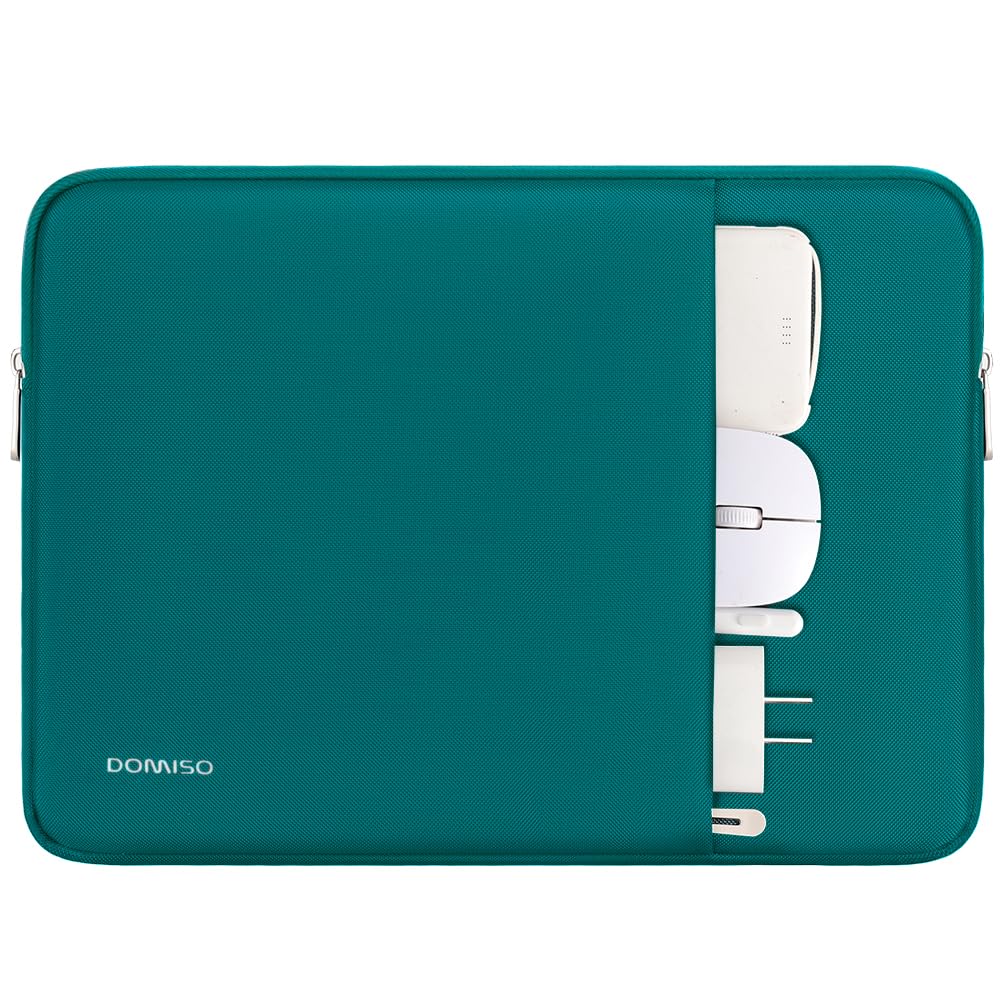 DOMISO 17,3 Pouces Sacoche Ordinateur Turquoise Poches