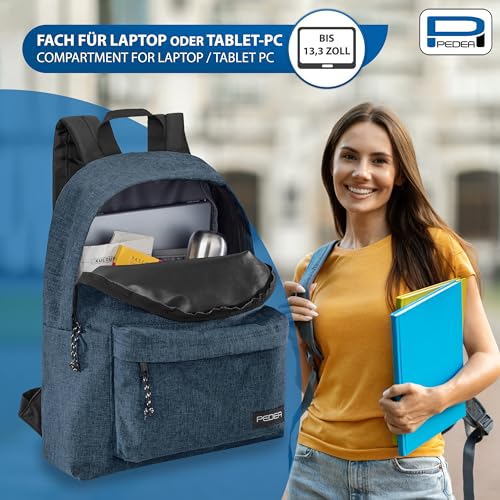 Pedea sac à dos ordinateur portable 13,3 pouces rouge hydrofuge
