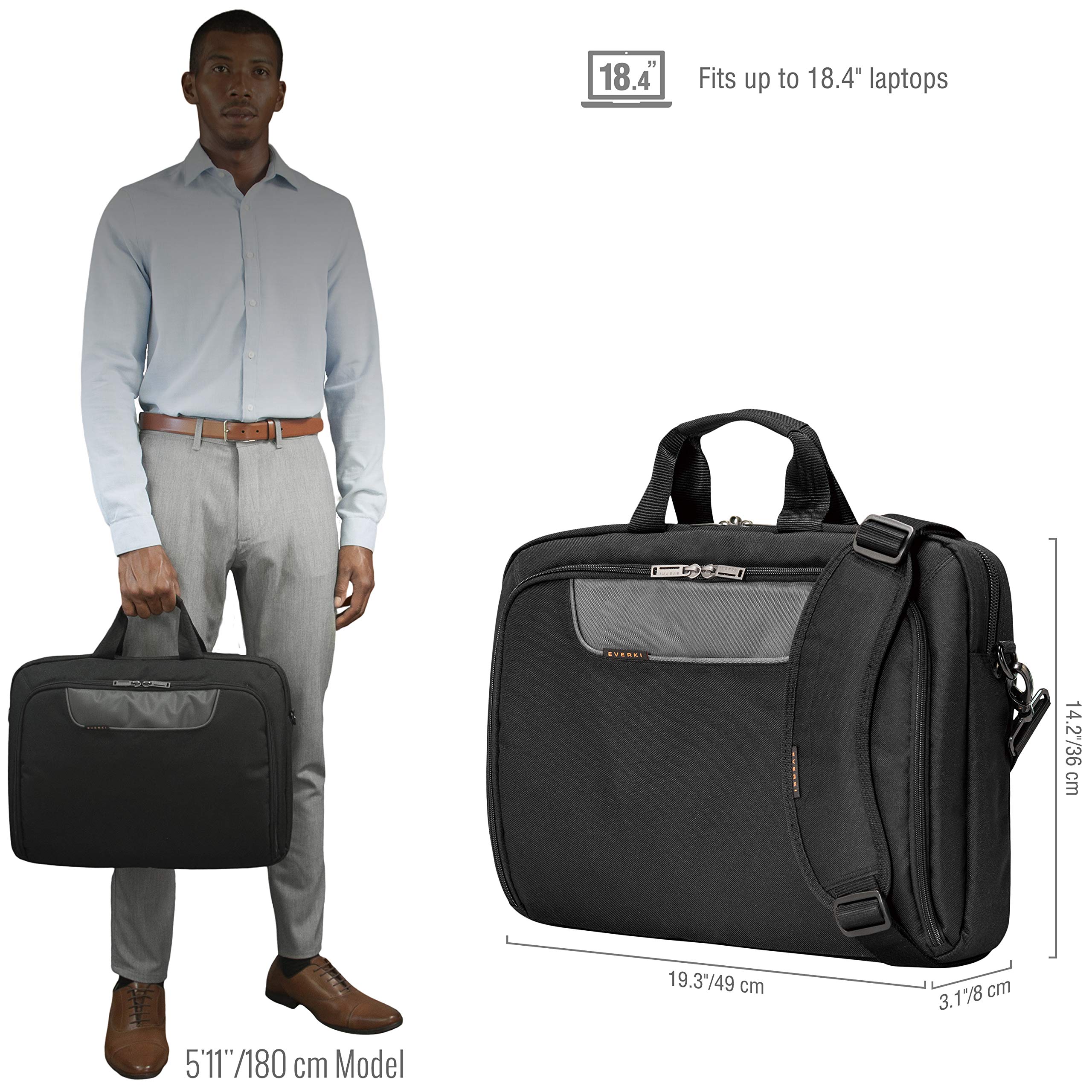 Everki Advance sacoche ordinateur 18,4 pouces noir 24 L