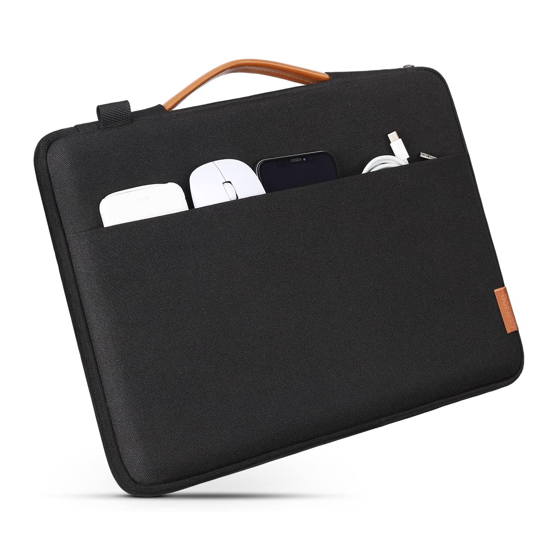 Domiso housse pc 14 pouces noir anti-choc