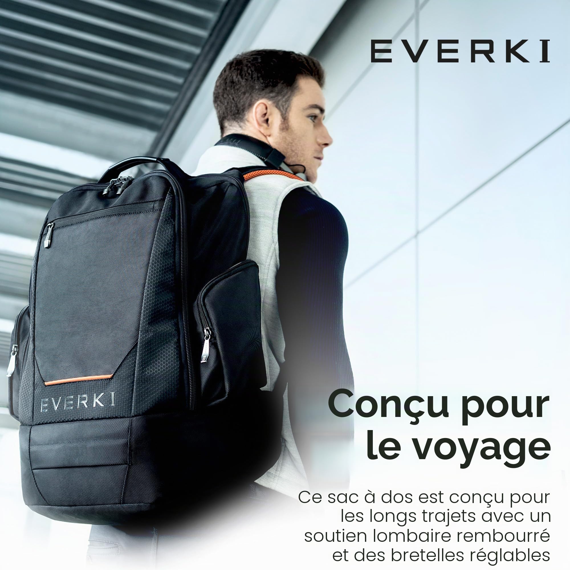 Everki Flight sac à dos PC 16 pouces 3 compartiments