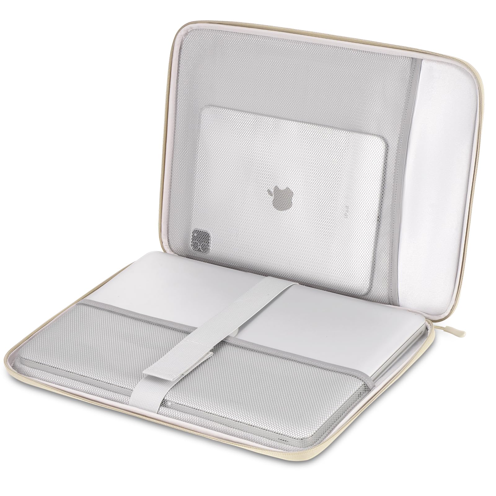 DOMISO 15,6 pouces housse PC portable beige jaune étanche