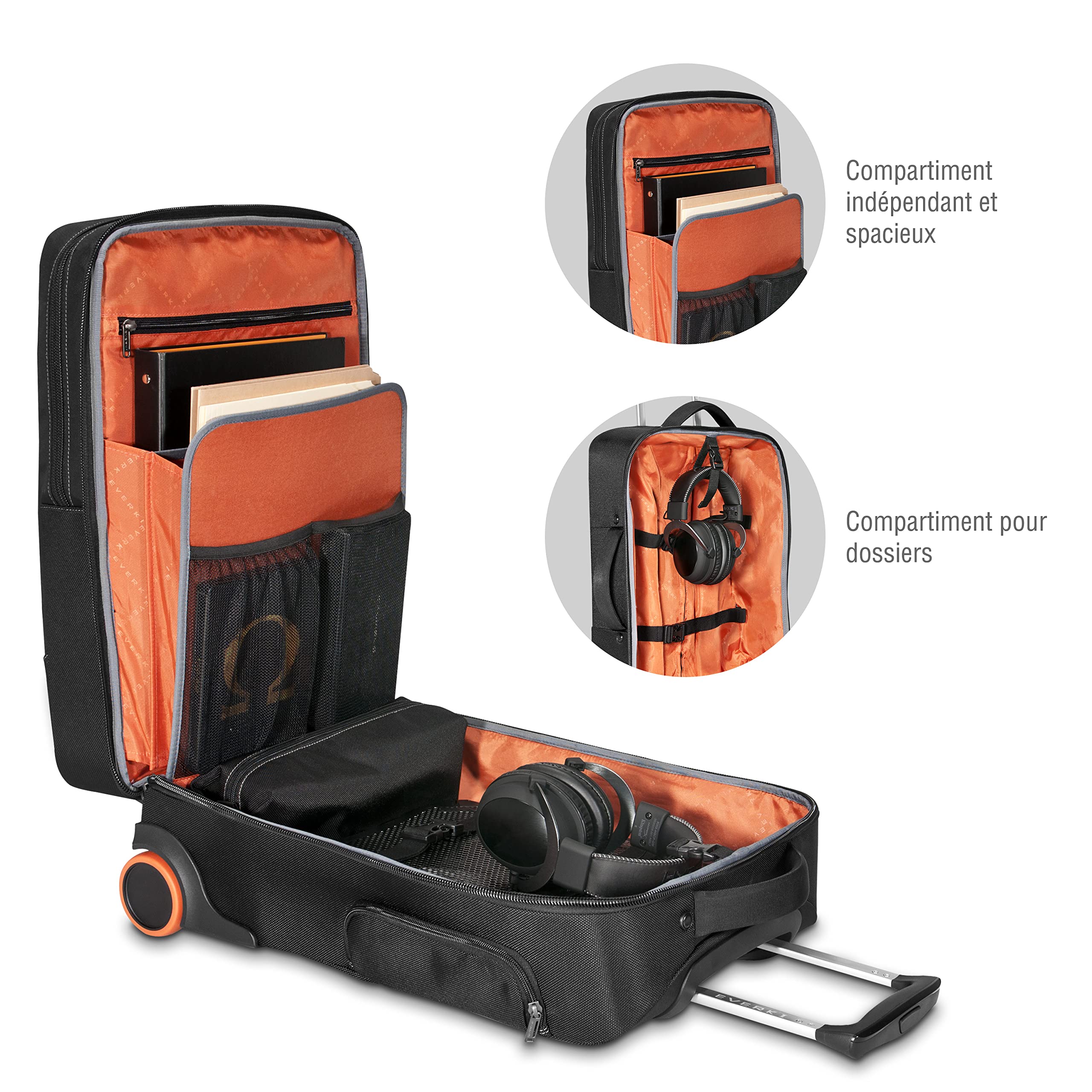 Everki 420 EKB420 trolley 18,4" noir cabine