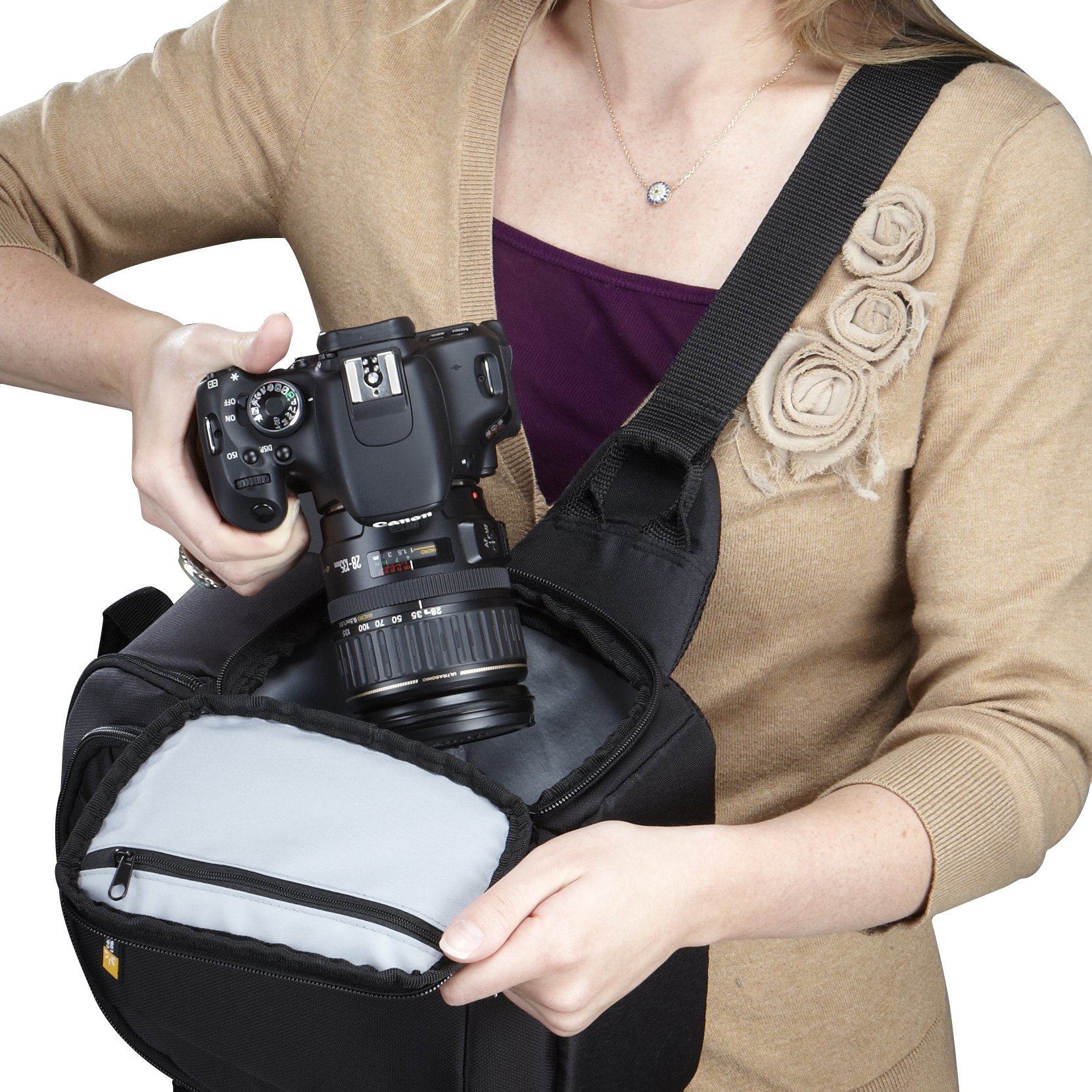 Case Logic TBC410K bandoulière photo reflex noir nylon