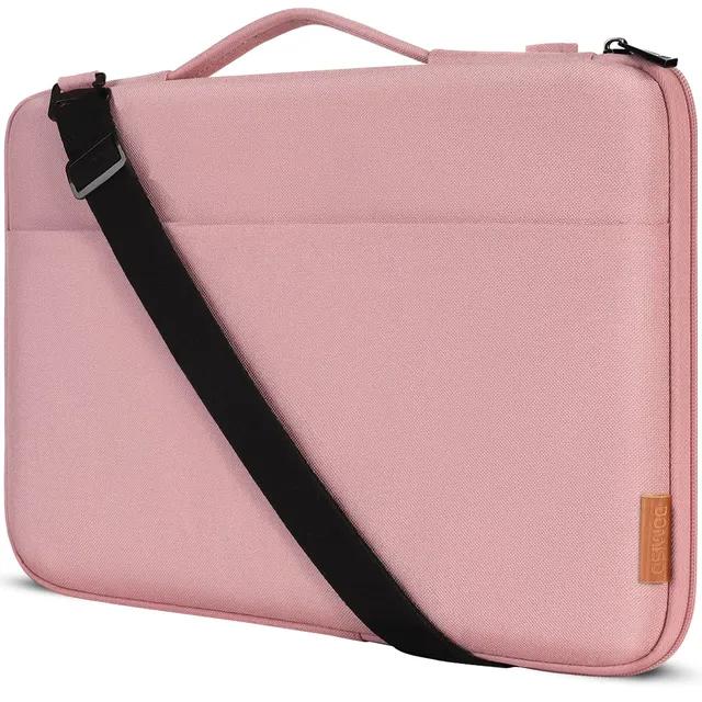 DOMISO Housse ordinateur portable 14 pouces rose avec pochette