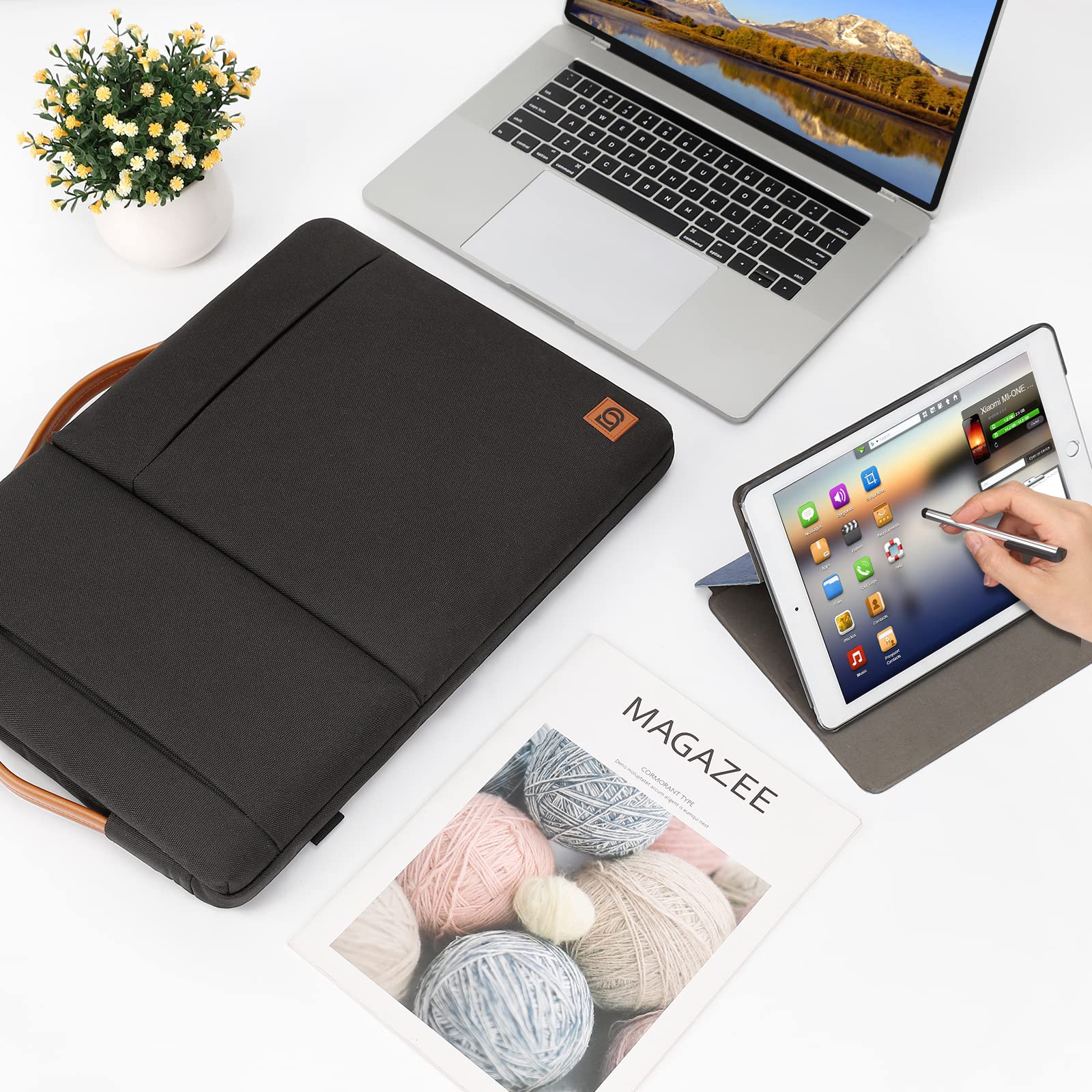 DOMISO Housse Tablette 10,1-10,5 Pouces Noire Imperméable