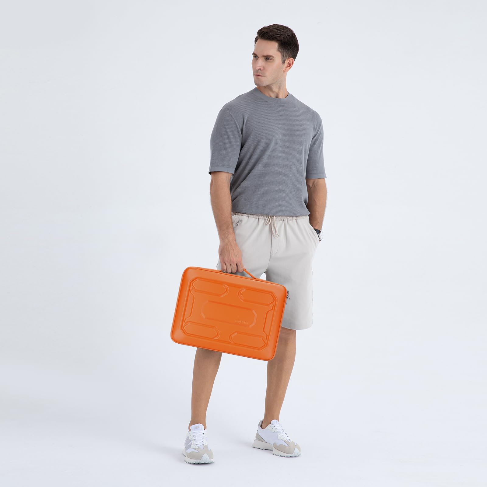 DOMISO Housse ordinateur portable 14 pouces orange antichoc