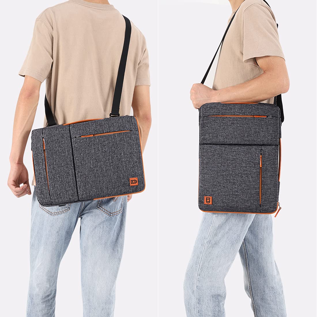 DOMISO Housse Ordinateur 17,3 Pouces Gris Foncé Imperméable