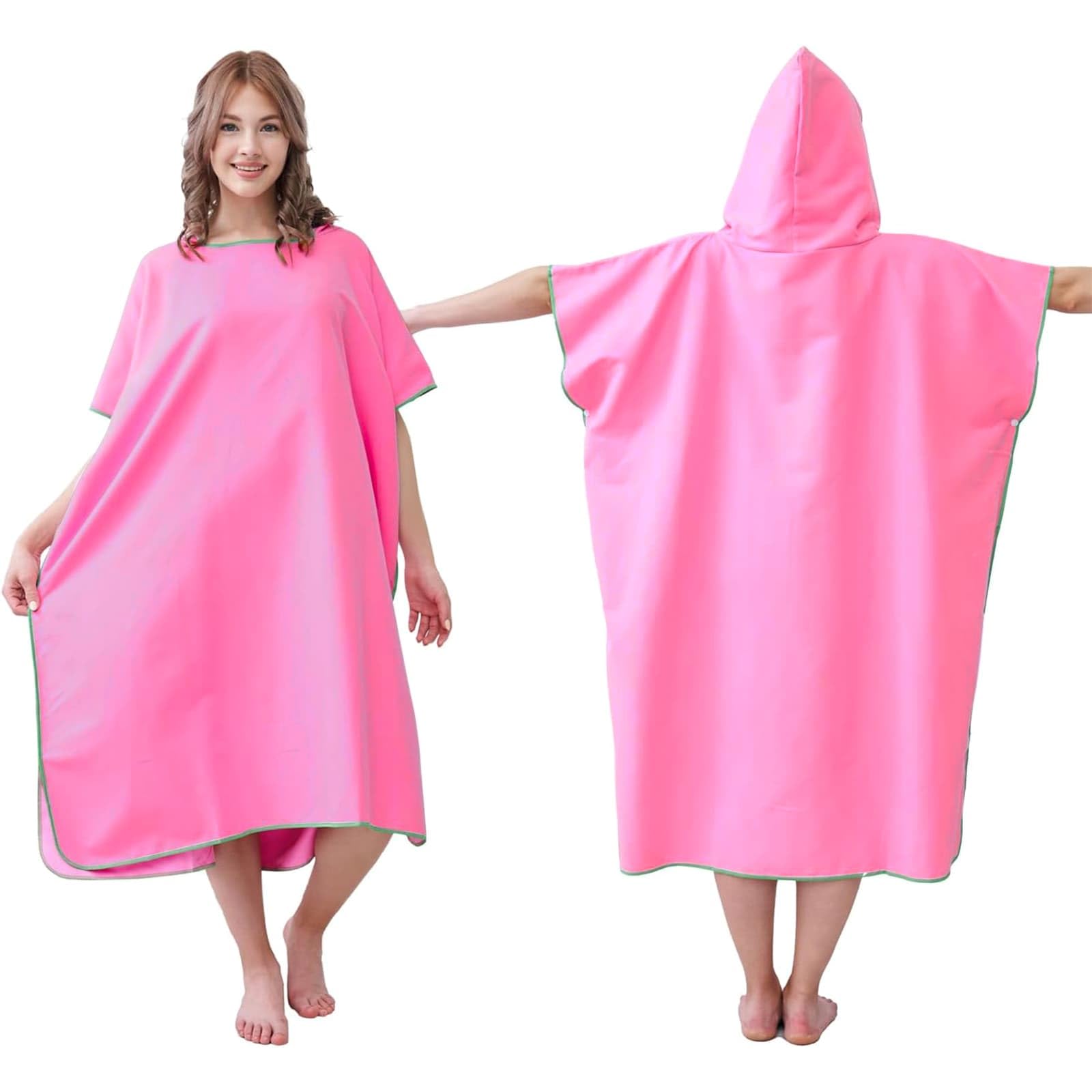 jooeer poncho surf microfibre adulte bleu capuche 110 cm