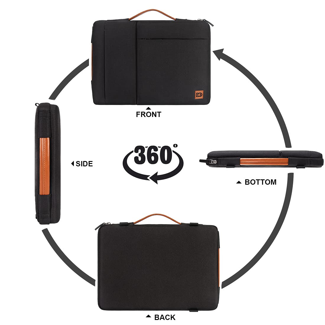 DOMISO Housse Tablette 10,1-10,5 Pouces Noire Imperméable