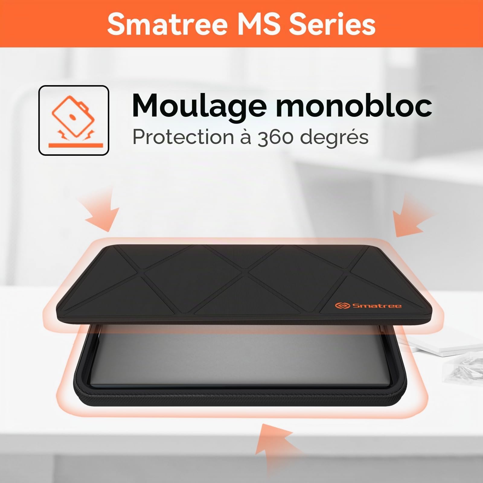 Smatree MS89 housse rigide 16 pouces noir Samsung