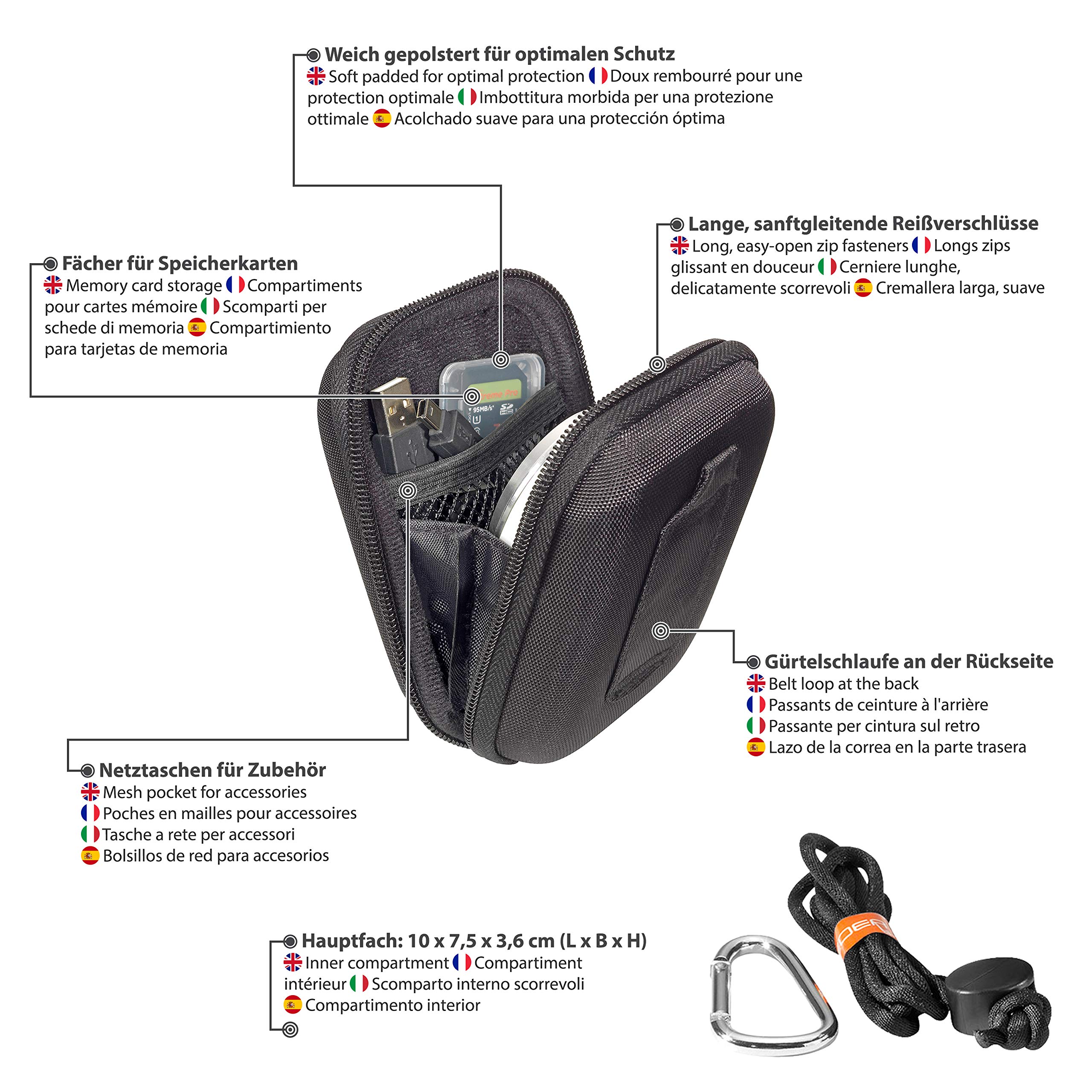 Pedea Hard étui appareil photo rigide compact