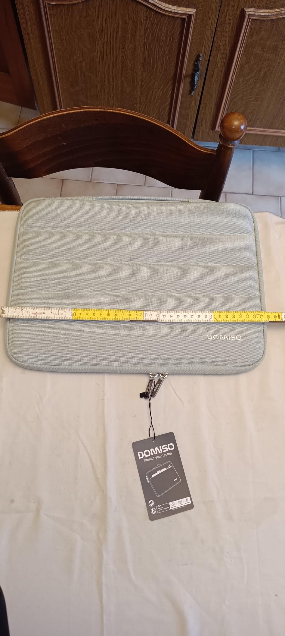 DOMISO Housse ordinateur portable 14 pouces beige étanche