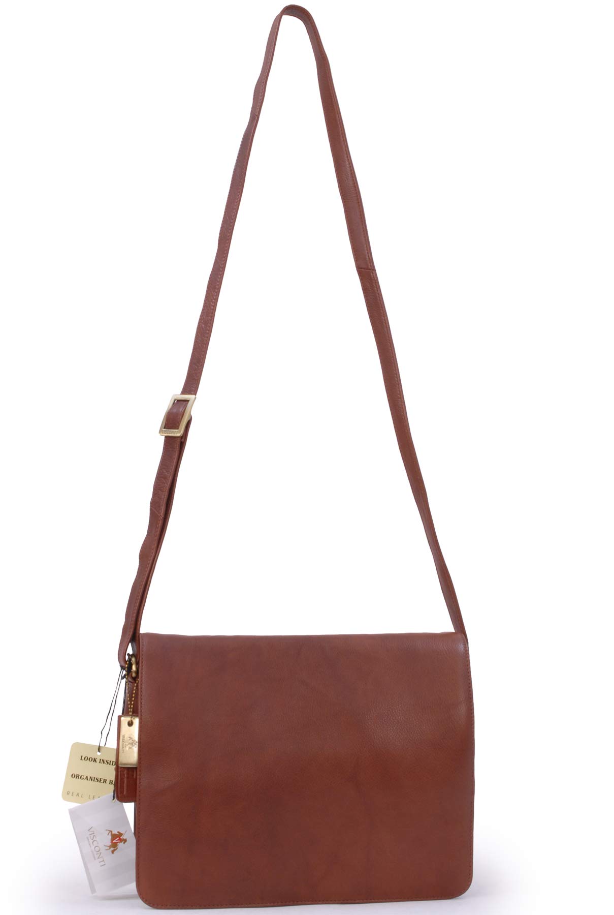 Visconti 754 Tess sac bandoulière femme cuir marron rabat