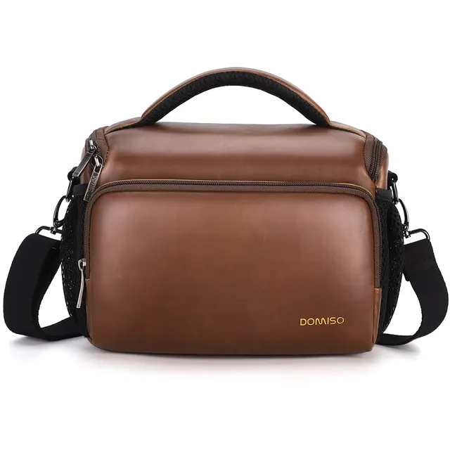 Domiso sac bandoulière photo reflex marron foncé