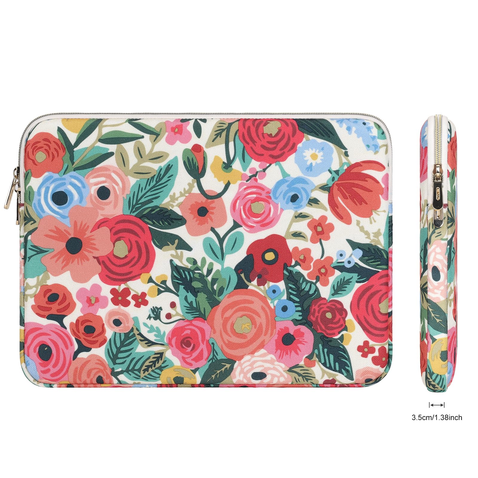 Domiso housse PC 15-15,6" fleurs imperméable