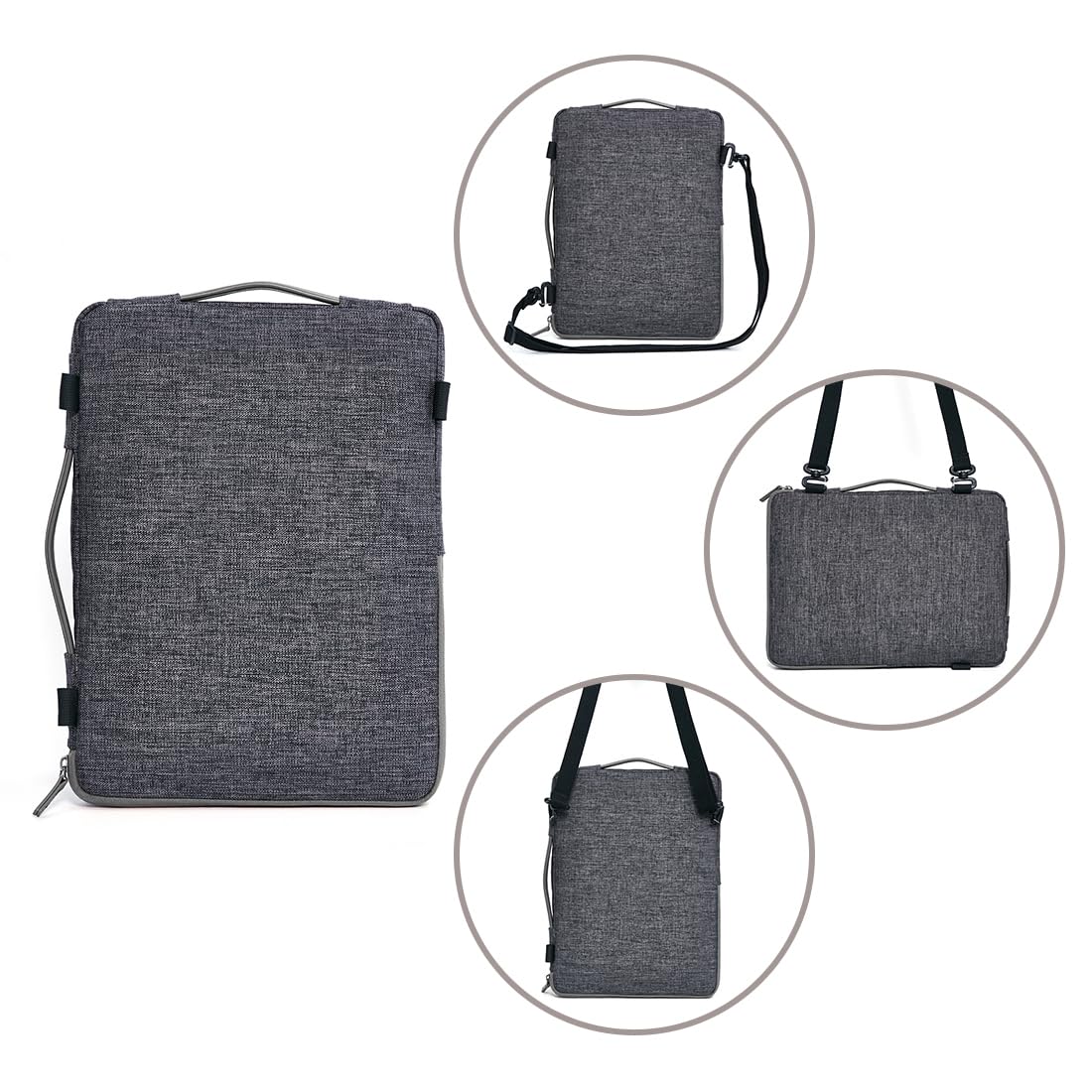 DOMISO Housse ordinateur portable 14 pouces gris imperméable