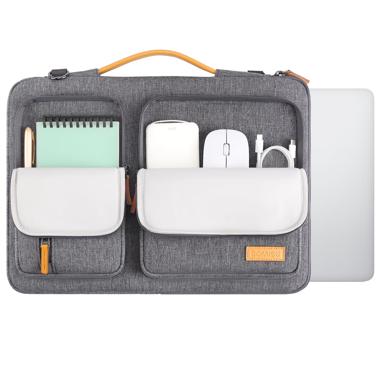 Domiso 17,3" sacoche ordinateur portable grise imperméable