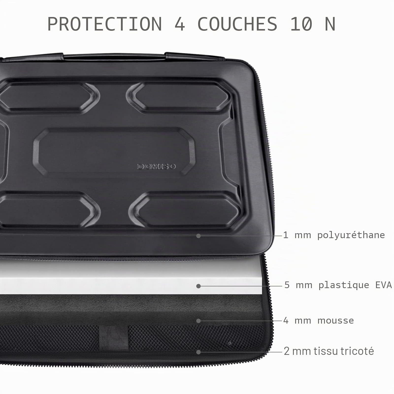 Domiso housse 17-17,3" EVA noir antichoc