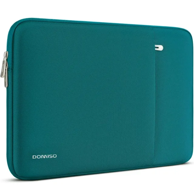 DOMISO 17,3 Pouces Sacoche Ordinateur Turquoise Poches
