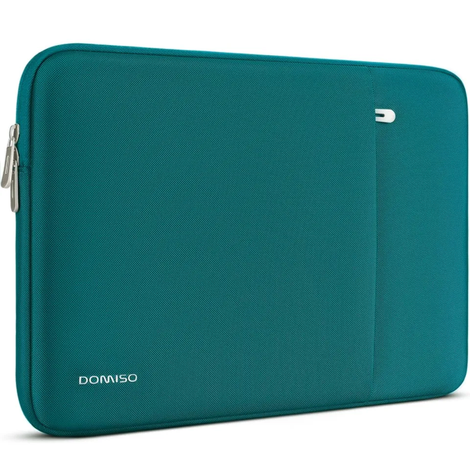 DOMISO 17,3 Pouces Sacoche Ordinateur Turquoise Poches