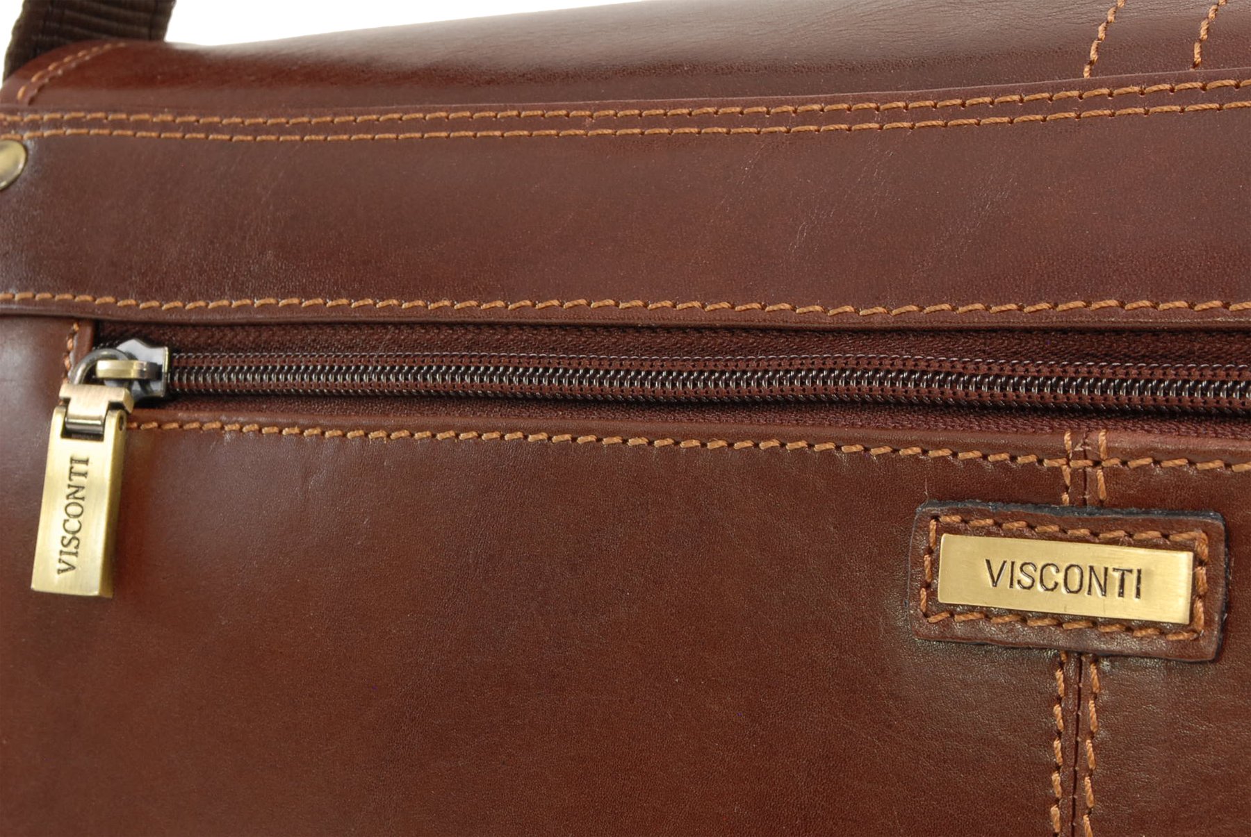 Visconti VT7 Aldo sacoche cuir A4 marron tanné