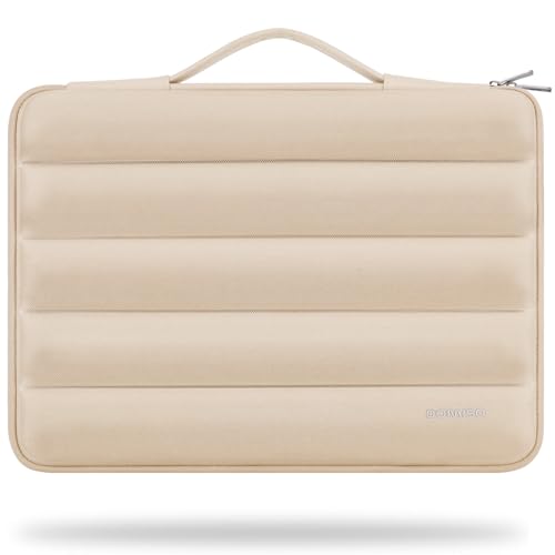 DOMISO Housse ordinateur portable 14 pouces beige étanche