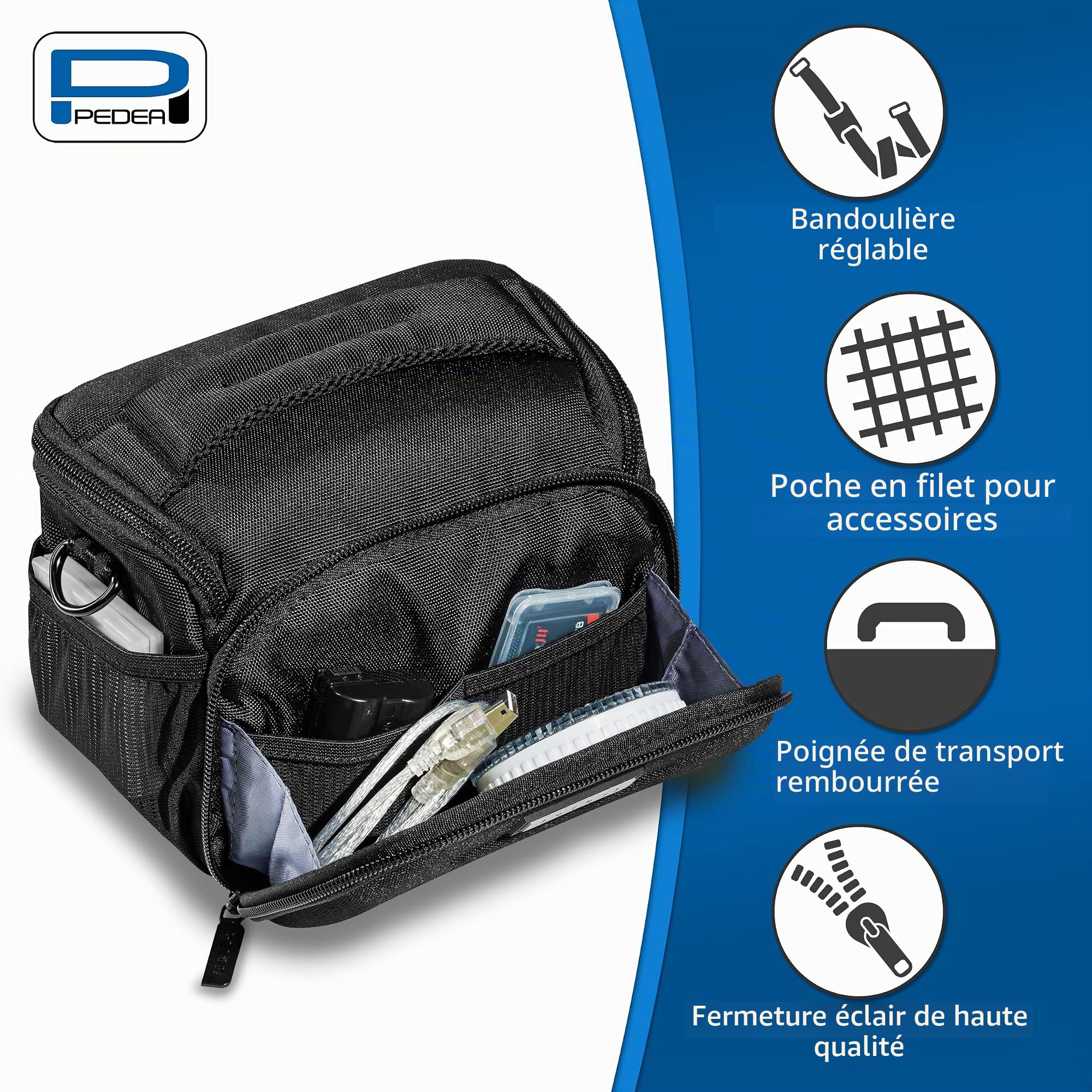 Pedea Guard sacoche photo reflex noire imperméable