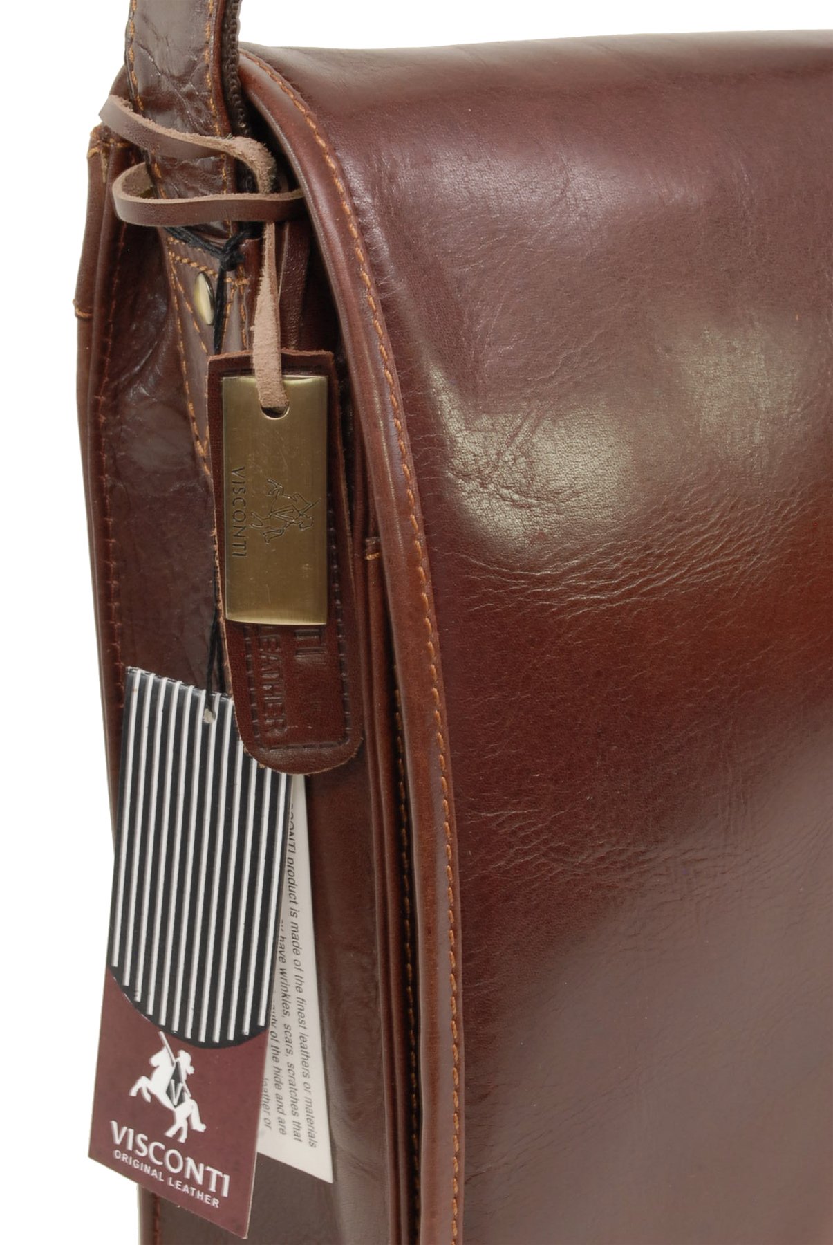 Visconti VT7 Aldo sacoche cuir A4 marron tanné