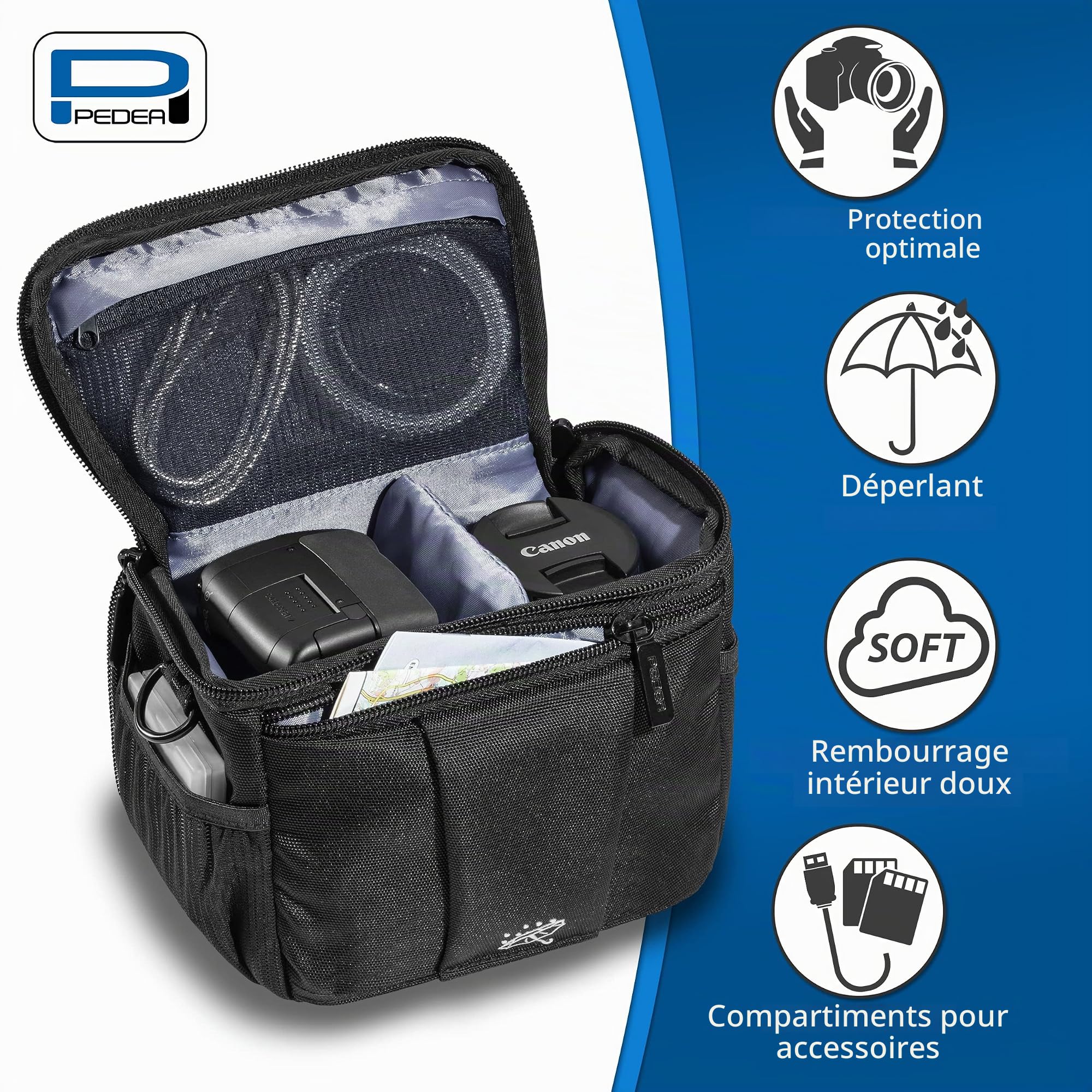 Pedea Guard sacoche photo reflex noire imperméable