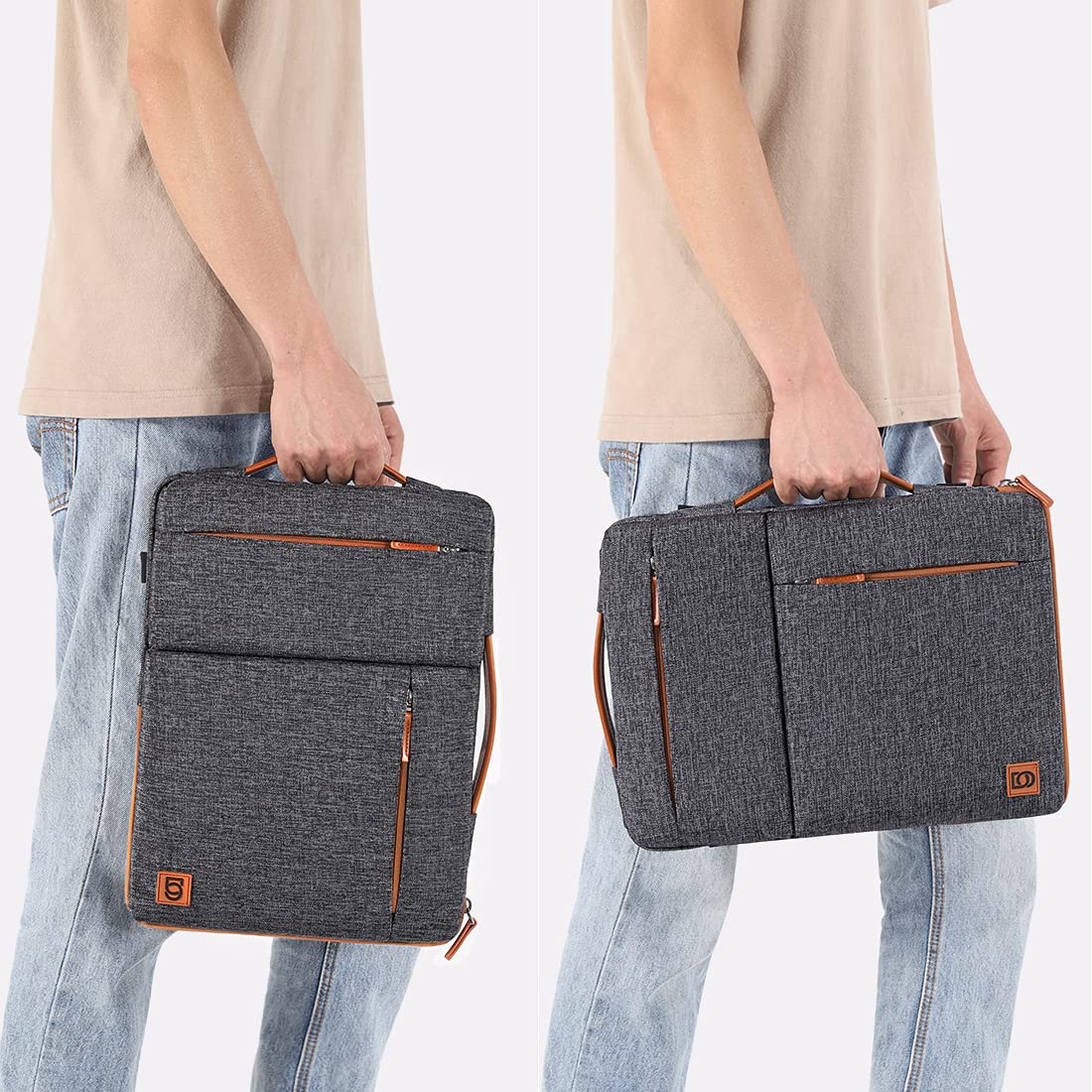 DOMISO Housse Ordinateur 17,3 Pouces Gris Foncé Imperméable