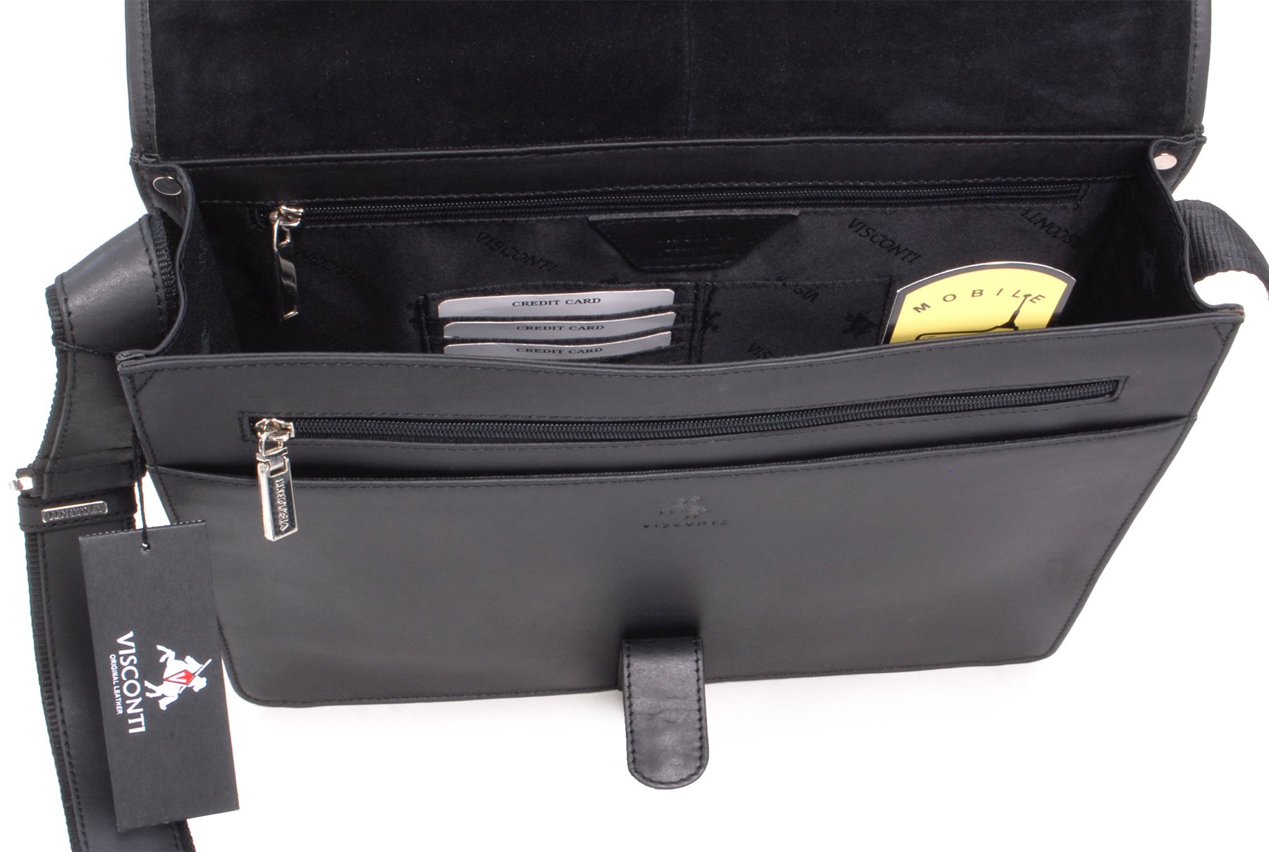 Visconti 18797 sac besace noir bureau