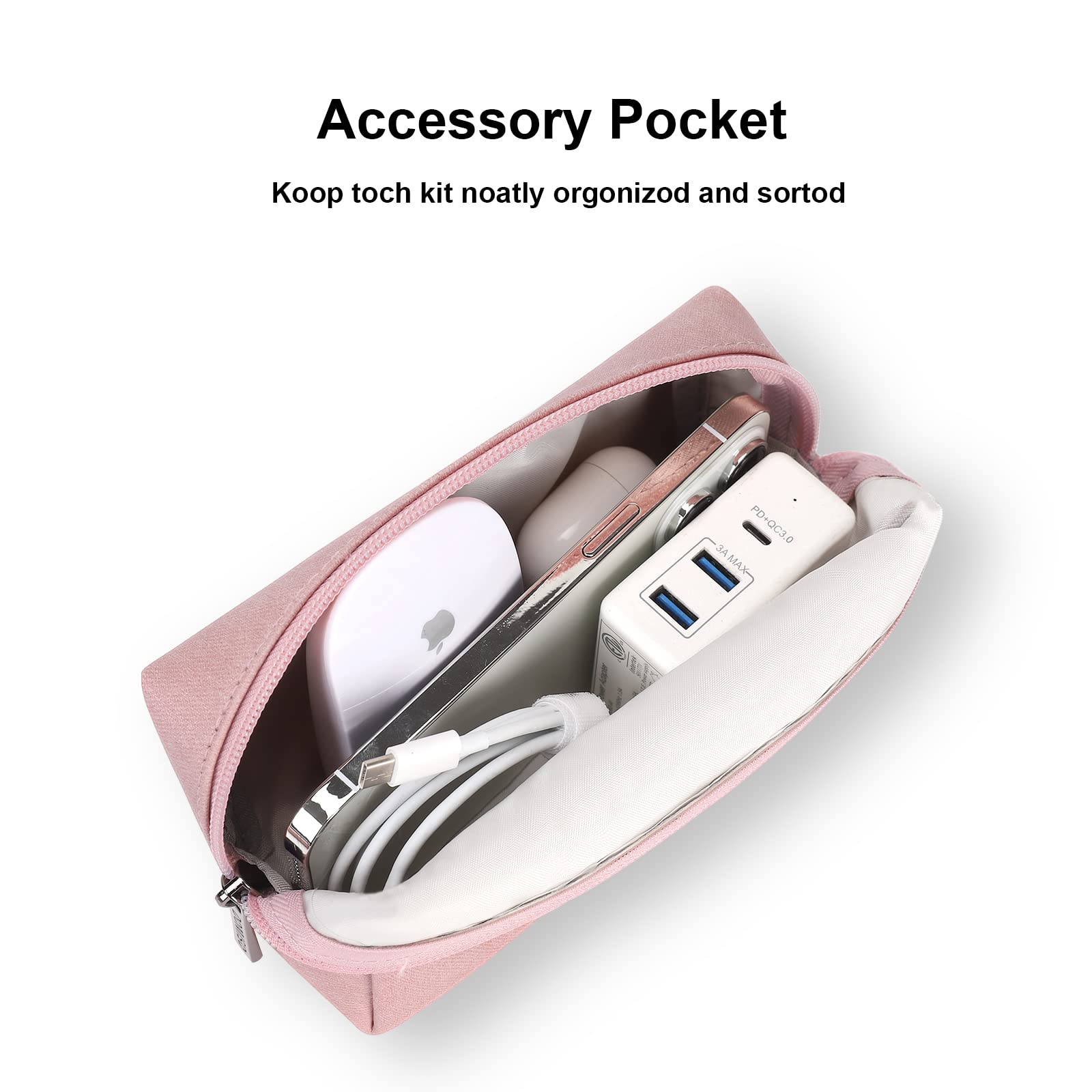 Domiso housse pc 17,3 pouces rose imperméable fine