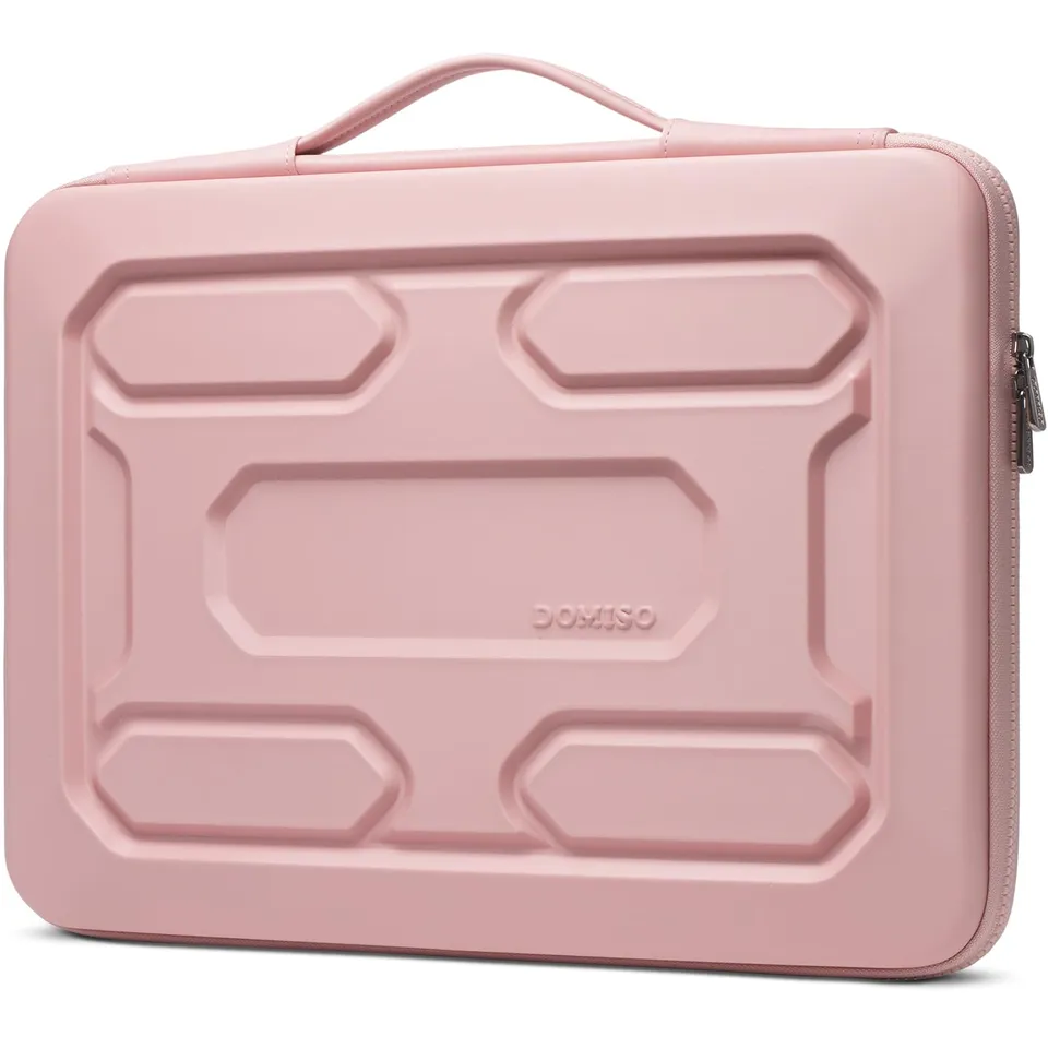 Domiso Housse PC 17 Pouces EVA Rose 4 Couches